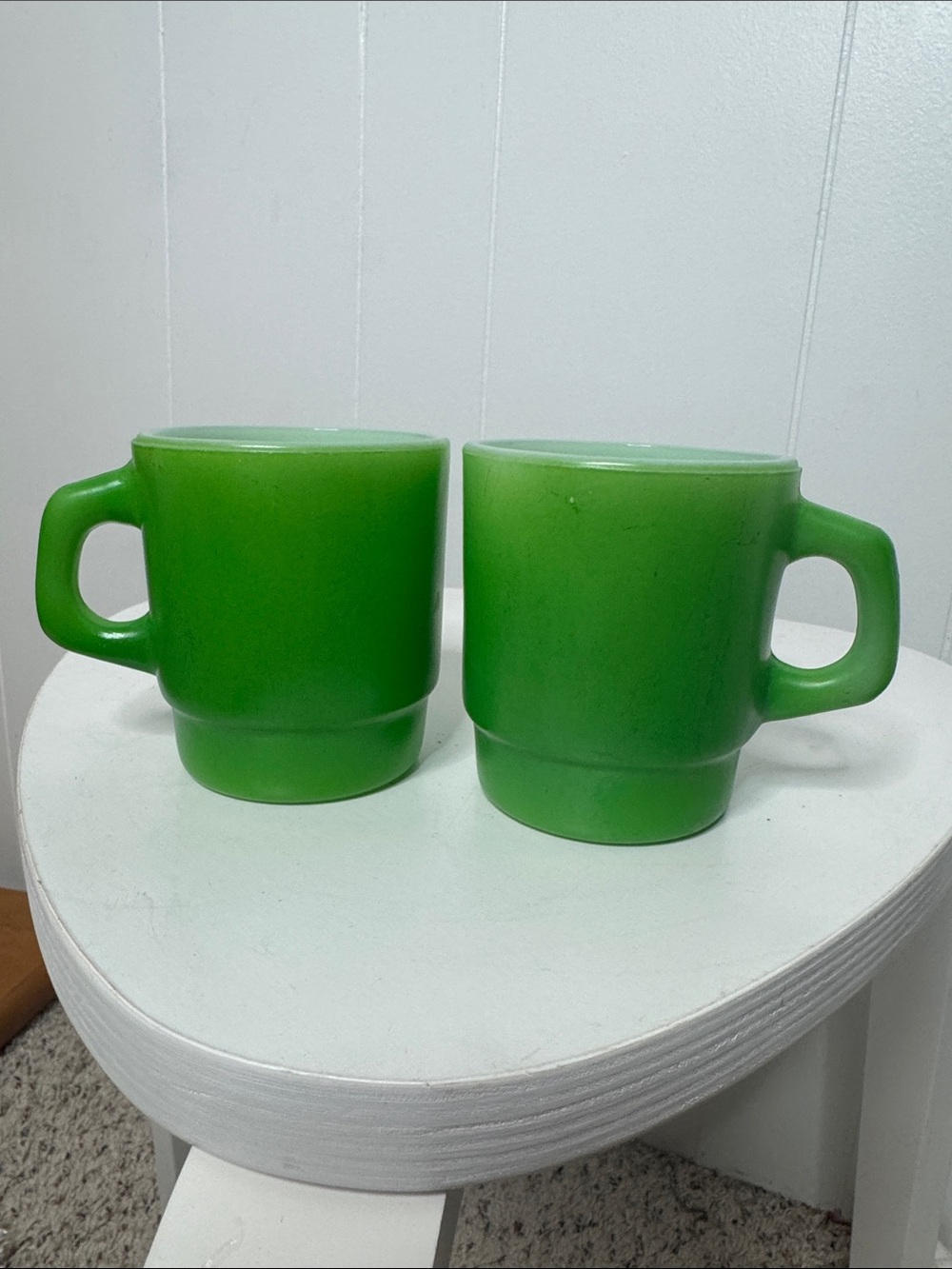 Vintage green mugs lot of 2